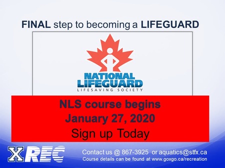 Last step to becoming a lifeguard - National Lifeguard course begins January 29, 2020