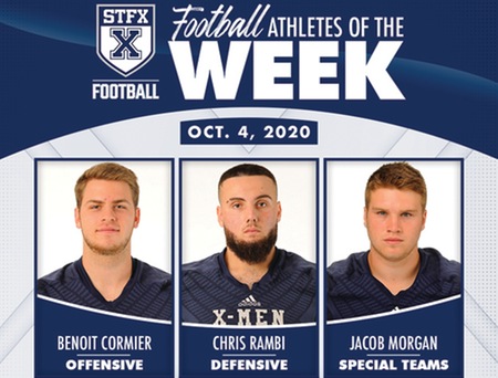 X-Men football honour Cormier, Rambi & Morgan as first athletes of the week