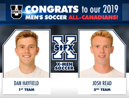 Hayfield and Read recognized as U SPORTS soccer All-Canadians